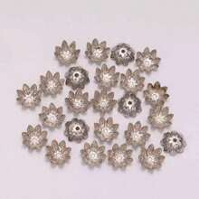 30pcs/50pcs/100pcs Vintage Six-Petal Flower Bead Caps, Jewelry Making Spacer Beads, For DIY Bracelets, Earrings, Necklaces, Craft Making