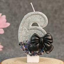 1 nến sinh nhật số, nến số đen thanh lịch 0-9, nến trang trí bánh tiệc lãng mạn, nến trang trí bánh tiệc kỷ niệm ngày lễ, quà tặng số sáng bóng, tốt nghiệp, đám cưới - màu đen - Xem 7