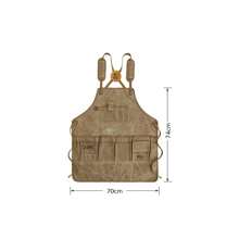 Werkzeugschürze Kochschürze Grillschürze für Damen und Herren Canvas Jeansschürze mit Taschen und verstellbarem Gürtel, für Gartenküche Grill Handarbeit Backen