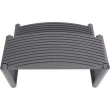 Spa Step Hot Tub 2-Step Universal Outdoor Indoor Step Stool Pool Ladder Plastic Slip Resistant Striped - Dark Gray