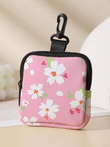 Flower Pattern Zipper Coin Wallet, Lightweight Currency, Cash ID Card, Credit Card, Portable Coin Pocket, Small Wallet, Miscellaneous Storage Bag, Fashionable And Modern Travel, Birthday Gift, Anniversary Valentine's Day, Valentine's Day, Female And Female Gift Bag, Teacher Gift - Multicolor - View 6