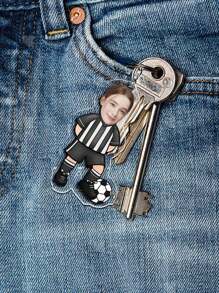 1pc Custom Soccer Keychain, Personalized Football Player Keychain With Face Photo, Acrylic Material (With Protective Film), Waterproof , Cute & Funny Design, Unique Sports Keychain, Perfect Gift For Boyfriend/Girlfriend, Creative Gift For Soccer Fans,Christmas, Easter, Birthday,Father's Day,Valentine's Day,Party,New Year