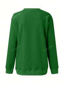 Simple Round Neck Long Sleeved Pullover Casual Thin Top