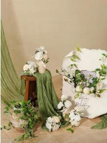 1 Paquete de Soporte de Pared para Corbatas, Relleno de Vid Falsa Verde, Guirnalda Decorativa Artificial de Hiedra Verde, Planta Colgante, Decoración de Ramo, Decoración del Centro del Arco de Boda, Decoración de Escritorio de Banquete, Decoración de Fondo, Boda, Decoración de Boda, Decoración de Habitación, Decoración del Hogar Interior y Exterior