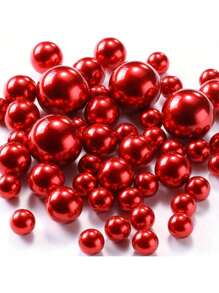 6050pcs Artificial Floating Pearls - Non Porous Plastic Pearls For Vase Filling - Glossy Decorative Pearls For Center Decorations, DIY Weddings, Parties, Birthdays, Anniversaries, Christmas Decorations[Excluding Vase, DIY Required]