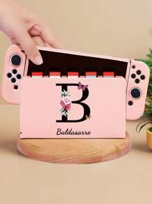Ayotu 定制文本 Switch Dock 保护壳，兼容 Switch OLED/NS 扩展坞，保护套可防止划伤，可容纳 5 张游戏卡，游戏玩家的最佳礼物，可自定义名称，适合学生、青少年、游戏爱好者和朋友，独特的纪念礼物 - 彩色 - 查看 5
