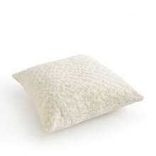 22" X 22" Rosette Faux Fur Decorative Pillow For Adults, Vanilla Dream