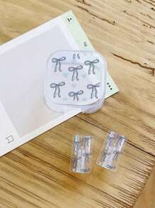 蝴蝶结/爱心/花朵/动物图案，兼容 16/15/14/13数据线保护壳，20W英规快充适配器带防弯折保护套，不含电池，附赠保护盒，适合作为礼物送给朋友 - 藍色領結 - 查看 3