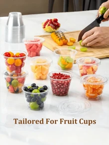 10/50/100pcs 9oz Clear Plastic Ice Cream Cups - Leak-Proof, Ideal For Desserts, Cakes, Cupcakes | Perfect For Parties And Events | Stackable And Easy To Transport, Food Storage For Events | Transparent Design | Leak-Proof, Ice Cream Party Decor
