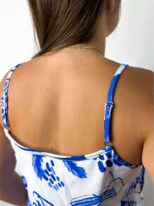 Women's Tank Top With Adjustable Straps Basic Crepe Strappy Top - From Rio - View 3