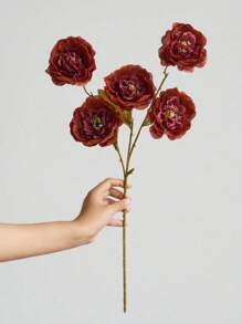 1/3/8 pièces Fleurs artificielles, lotus en soie à 5 têtes, fausse pivoine à tige longue, convient pour le mariage, la cérémonie, la décoration, l'aménagement floral DIY, la décoration intérieure du salon, de la chambre à coucher, de la salle à manger, pivoine artificielle réaliste pour le bureau, le jardin, la fête, la décoration de boutique, la décoration de fête, de vacances - sans contenant, en matière plastique, pour poser sur une table, bouquet de mariée vert intemporel, centre de table romantique, centre de table de table