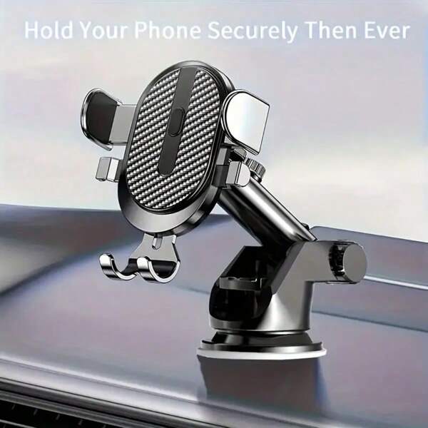Universal Sticky Gel Pad Car Suction Cup Phone Holder - Cradle - Strong Adhesive Easy Installation, Adjustable Dashboard Position, Ideal For Hands-Free Driving