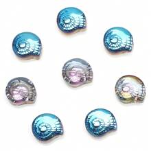 30 stuks 12mm glazen slakkenkralen met middengat, platte geregen kralen, zeeslakkenkralen voor doe-het-zelf sieraden maken, knutselaccessoires, damesarmband, telefoonketting, sleutelhanger, autohanger, aquariumdecoratie