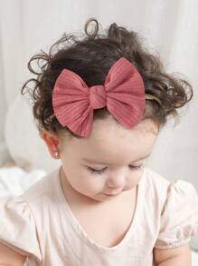 20pcs Morandi Color Solid Color Bow Headbands, Ultra Soft Nylon Hair Bands For Baby And Toddler