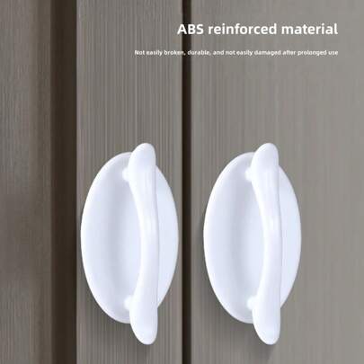 2pcs/4pcs Modern Minimalist Adhesive Glass Door Handle, Push Pull Door Window Cabinet Fridge Handles, Glue-On No Drilling Required Home Use