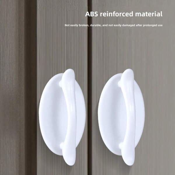 2 pièces Poignées de porte en verre adhésives minimalistes, poignées de traction modernes sans forage pour portes coulissantes, fenêtres, réfrigérateurs, armoires, usage domestique
