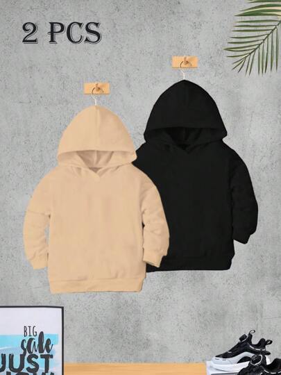 kit 2 Blusa De Frio Menino  Moletom Canguru Com Bolso e Capuz Quentinho FLanelado