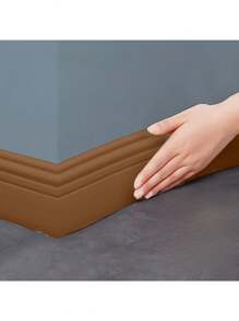 现代自粘墙贴，哑光表面踢脚线贴纸，可剥离柔性底板装饰，可重复使用的墙边装饰，木质纹理，优雅风格，一次性装饰墙板，壁纸，家居装饰，卧室 - 彩色 - 查看 12