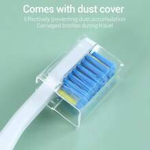 3pcs/Set Adult Orthodontic Toothbrush, Soft Nylon Bristles With Protective Cover, Gentle Cleaning For Oral Health Care - Multicolor - View 7