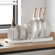1pc Expandable Kitchen Organizer Rack,Pot And Pan Organizer Kitchen Organizer -Space-SavingExpandable Shelf With Pot Lid Holder, Utensil Rack, Utensil Holder,Dish Drainboard,Pot Rack, Can Be Placed On Countertop Or Inside Drawer, Multi-Functional Storage Rack