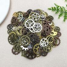 Zufällig gemischte (ca. 30/50g) Zinklegierung, gemischte Größen Metall Mechanisch Steampunk Gang Charm Anhänger DIY Schmuckherstellung Zubehör (4 Farben)