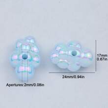 10pcs Acrylic Cloud Shaped Beads, For DIY Crafts, Keychain And Phone Strap Accessories