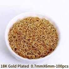 200pcs/Lot 18K Gold Plated Open Jump Rings Wholesale,Brass Metal Split Rings Connecting Rings For Jewelry Making Supplies