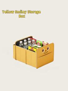 1pc Cute Cartoon Series Foldable Large Capacity Waterproof PU Leather Material Storage Box, Clothes Storage Box Foldable Wardrobe Storage Box Storage Box With Durable Handle, Thick Fabric For Clothes, Blankets, Quilts, Sheets, Pillows And Toys Decoration Autumn Decoration Holiday Decoration Room Decoration Home Decoration Autumn Decoration Bedroom Decoration Organizer Storage Box Travel