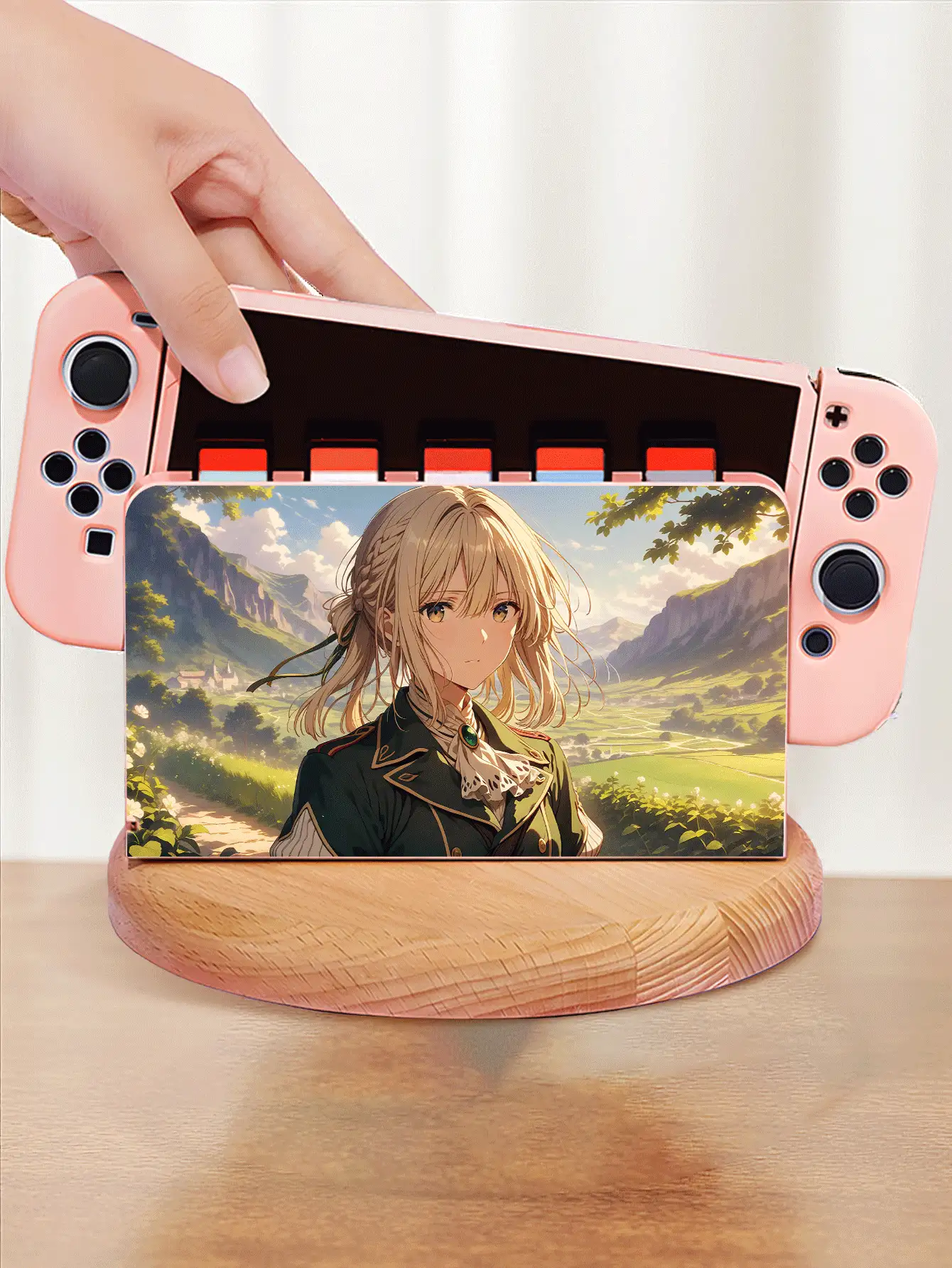 Ayotu Switch Dock 保护壳,兼容 Switch OLED/Switch NS 扩展坞,定制外壳防止划伤,可容纳 5 张游戏卡以避免丢失,游戏机配件,保护套,游戏玩家的最佳礼物,可与家人、宠物、情侣、偶像漫画照片一起定制,适合送给游戏玩家、朋友和家人的礼物 - 彩色 - 查看 2