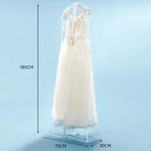 1pc/2pcs Breathable Garment Bag For Wedding Dress, Bridal Gown, Evening Dress, Suit Jacket, Anti-Dust Storage Bag, White Garment Cover For Closet Or Travel, Fits Long Dresses, Transparent Dress Bag Clothing Protective Cover, Dust-Proof Clothing Cover, Wardrobe Protective Cover, Clothing Dust-Proof Cover, Clothing Cover, Long Clothing Cover, To Prevent Dust, Moisture, Insect Pests, Travel Clothing Bag, Portable Clothing Cover, Wrinkles And Quality Degradation, Suitable For Hanging Dresses, Wedding Dresses Or Business Suits. Wedding Dress Storage,Personalized Wedding Favors,Wedding Decor,Groom Dust Cover,Bride,Bridal,Best Man, Bridesmaid
