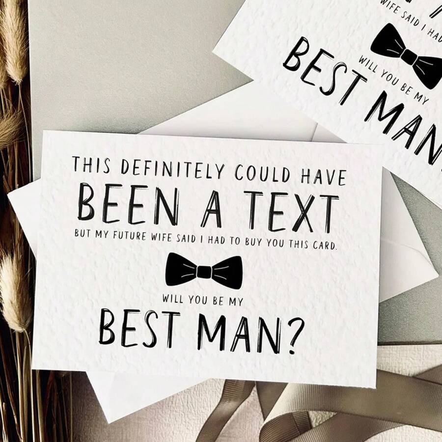 有趣的伴郎求婚卡，你愿意做我的伴郎吗，新郎送的伴郎纪念品，伴郎礼物，伴郎求婚卡，新奇礼物 - 多色 - 查看 1