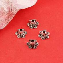 30pcs/50pcs/100pcs Vintage Six-Petal Flower Bead Caps, Jewelry Making Spacer Beads, For DIY Bracelets, Earrings, Necklaces, Craft Making