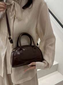 Korean Style Patchwork Letter Design Fashionable Shoulder Bag, Casual Crossbody Bag, 2025 Spring Season Small Boxy Handbag