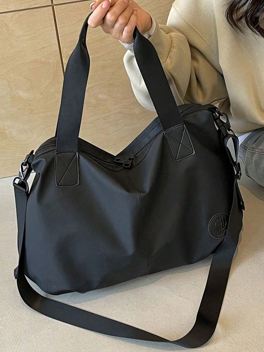 Sac fourre-tout femme minimaliste de couleur unie, style bandoulière