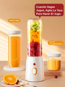 LEVIATECH 450ml Licuadora eléctrica portátil, diseño de vaso para batidos, recargable por USB, multifuncional para uso doméstico, incluye 2 vasos pequeños para jugo, mini vaso inalámbrico para jugo, larga duración de la batería, adecuado para la cocina, el hogar y la licuadora de frutas para viajes - Blanco - Ver 8