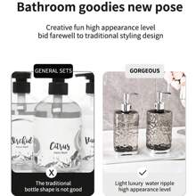 1pc Luxury Foaming Hand Soap Dispenser - Refillable Bathroom Shower Gel Bottle With Press Pump