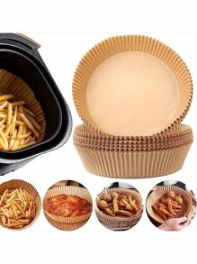 25/50/100/200pcs, Round Disposable Air Fryer Liners (6.3in), Paper Air Fryer Liner Pots, Paper Basket Bowls, Baking Trays, Oven Accessories, Baking Tools, Kitchen Gadgets, Kitchen Accessories Air Fryer Kitchen Air Fryer Liners Air Fryer Paper Airfryer Air Frier