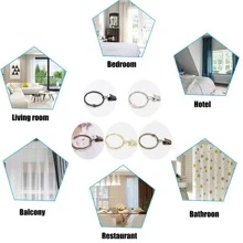 10/20 件环形夹窗帘配件，开口挂环，带强力夹子，适用于窗帘、浴帘、罗马窗帘杆挂钩