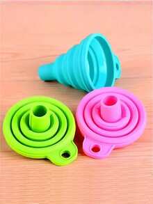 Collapsible Silicone Funnel For Easy Liquid Transfer - Ideal For Water Bottles And Kitchen Gadgets - Default - View 2
