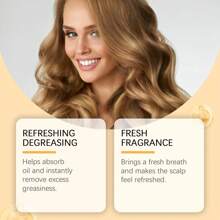 Hoegoa No-Wash Dry Hair Spray Light Fragrance Refreshing Not Oily Hair Fluffy Quick-Drying No-Wash Spray, 100ml*3pcs