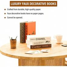 Luxury Large |   4 PCS Decorative Books Home Decor |   Coffee Table Book Decor |   Faux Books Decoration |   Aesthetic Shelf & Bookshelf Decor Living Room, Bedroom, Or Office - 套房_大 - 查看 6