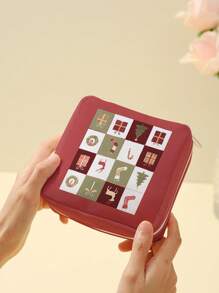 Random Pattern Sanitary Napkin Storage Bag, Cosmetic Organizer Pouch, Portable Makeup Bag Graduation - Multicolor - View 5