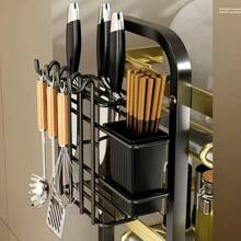 High-Quality 3-Tier Carbon Steel Dish Drying Rack, Large Capacity Dish Storage Organizer With Separate Wet And Dry Compartments, Rust-Resistant Dish Rack With Utensil Holder, Cutting Board Rack, Bowl Rack, Cup Rack And Drainage Pipe - Multicolor - View 6