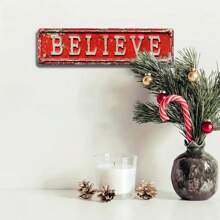 Vintage Metal Sign - Flat Printed 16" X 4" Christmas And Winter Decor, High Quality Printed Metal Wall Art, 2D Print, Durable Iron Wall Decor, For Vintage Decor Walls, Wall Decoration, Room Decoration, Home Decor, Restaurant Decor, Bar Decor, Cafe Decor, Garage Decor, Garden Decor, Indoor & Outdoor Decor, Perfect For Birthday, Anniversary, Valentine's Day, Christmas, Thanksgiving, Mother's Day And Father's Day. Classic, Decorative, Gift
