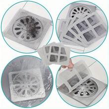 4pcs Disposable Floor Sink Strainer Filter Mesh Hair Catcher Stickers For Shower Kitchen Sink & Bathroom Drains Anti Clog Insect Proof Floor Drain Covers
