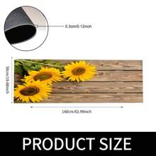 1pc Sunflower Pattern Printed Anti-Slip Silica Gel Kitchen Carpet, 3D Print Rectangular, Suitable For Living Room, Bedroom, Hallway, Bathroom, Laundry Room - Polyester Carpet, Indoor And Outdoor Home Decor - FUCFD142 - View 20