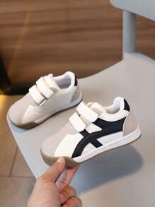 1 双春季婴儿鞋，幼儿女童运动鞋，儿童软底休闲鞋，儿童休闲鞋，婴儿皮鞋 - 米色 - 查看 1