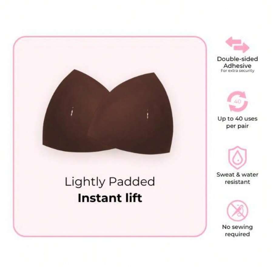 BOOMBA Invisible Lift - Patented Sticky Fashion Bra Inserts Prevents Nipple Slips No Sewing Required Low Cut Tops Womenswear - Coo - View 1