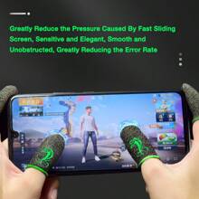 Ademende geweien zweetbestendige touchscreen duim- en vingermouwen voor mobiel spel Zilveren vezelmouwen als cadeaus voor verjaardagen/Pasen/jongens/vriendinnen