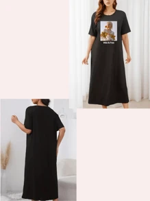 Customized Personalized Plus Size Women Clothing, Personalized Text, Photo, Customized Plus Size Summer Dress, Customize Your Birthday/Name/Greeting/Photo/Image/Pattern, Plus Size Loose Summer Dress, Birthday/Anniversary Holiday Pattern Customization, Team Uniform/Outdoor Wear/Class Uniform/Sportswear Customization, Personalized Loose Plus Size Dress, Plus Size Multi-Color Customized Women Clothing